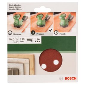 5 disques abrasifs Bosch VELCRO ⌀125 mm grain 120