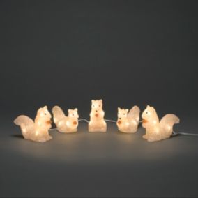 5 Écureuils en acrylique à LED