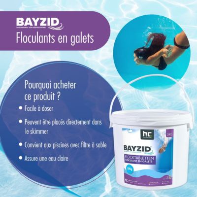 5 Kg BAYZID Floculant en galets (100g)x4