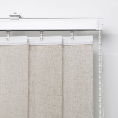 5 lamelles verticales orientables 89mm pour store californien beige paille sans chaînette H.260cm, Madeco