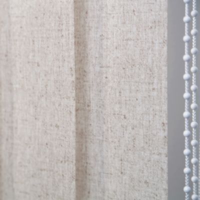 5 lamelles verticales orientables 89mm pour store californien beige paille sans chaînette H.260cm, Madeco