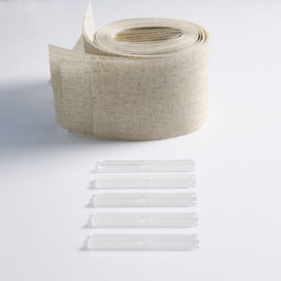 5 lamelles verticales orientables 89mm pour store californien beige paille sans chaînette H.260cm, Madeco