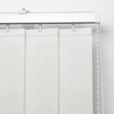 5 lamelles verticales orientables 89mm pour store californien blanc paille sans chaînette H.260cm, Madeco