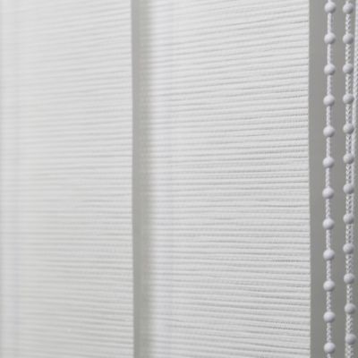 5 lamelles verticales orientables 89mm pour store californien blanc paille sans chaînette H.260cm, Madeco
