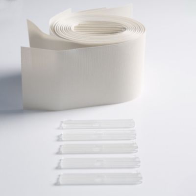 5 lamelles verticales orientables 89mm pour store californien blanc sans chaînette H.260cm, Madeco Screen
