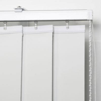 5 lamelles verticales orientables 89mm pour store californien blanc sans chaînette H.260cm Madeco