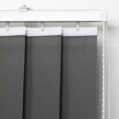 5 lamelles verticales orientables 89mm pour store californien gris chiné sans chaînette H.260cm, Madeco Screen
