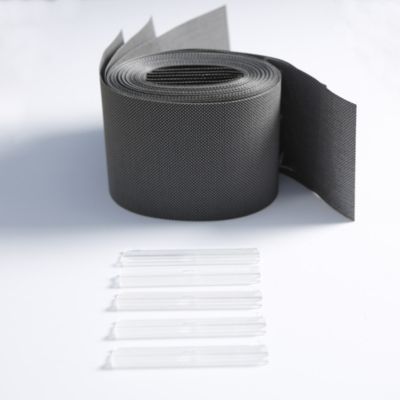 5 lamelles verticales orientables 89mm pour store californien gris chiné sans chaînette H.260cm, Madeco Screen
