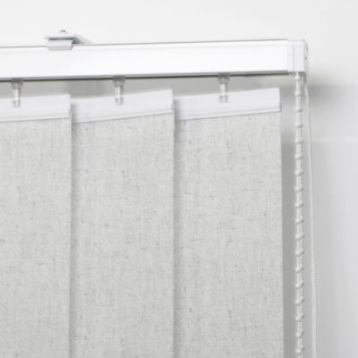 5 lamelles verticales orientables 89mm pour store californien gris chiné sans chaînette H.260cm, Madeco