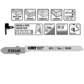 5 Lames pour scie  sauteuse coupe courbe rapide - CMT