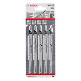 5 lames pour scie sauteuse Progressor for Wood and Metal T 345 XF - BOSCH - 2608634994