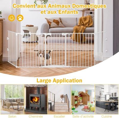 Barrière de Sécurité pour Bébés et Chiens 110*75cm barrière de securité Escalier Barrière Sécurité Enfant sans Percage - Puériculture & Eveil bébé