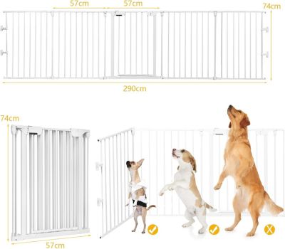 Barrière De Sécurité Enfant Sans Perçage Star Ibaby - Ajustable 65-95cm Pour Escalier/Porte - Enfant Et Chien