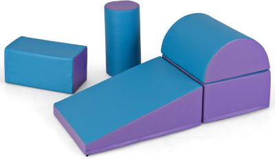5 PCS Parcours Motricité Bébé avec Fermeture Clair, avec Remplissage en EPE, pour Enfants d'Âge Préscolaire, Grimper, Ramper