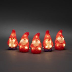 5 Père Noël en acrylique à LED