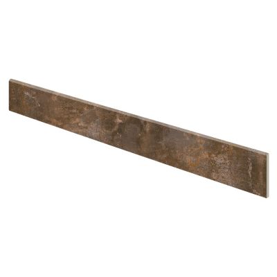 5 Plinthes en grès cérame émaillé effet béton cuivré mat L.60 x l.7 cm x ép.8 mm, Malt