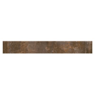 5 Plinthes en grès cérame émaillé effet béton cuivré mat L.60 x l.7 cm x ép.8 mm, Malt