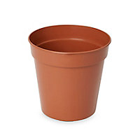 5 pots ronds plastique Verve Lei terracotta ø10,5 x h.12 cm