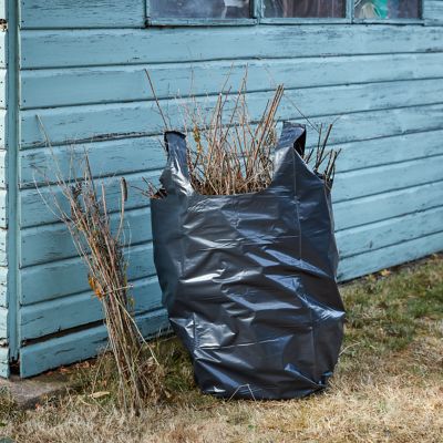 5 sacs à gravats ultra-résistants noir 130L