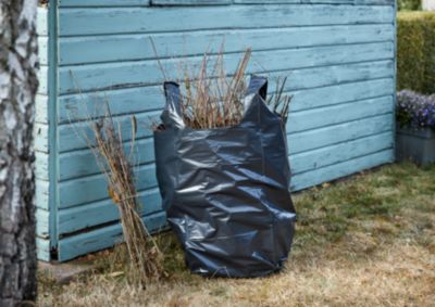 5 sacs à gravats ultra-résistants noir 130L