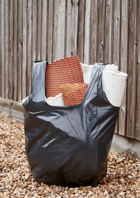 5 sacs à gravats ultra-résistants noir 70L