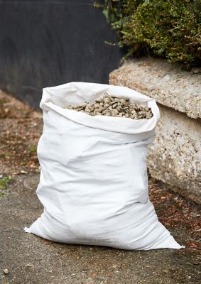 5 sacs à gravats ultra-résistants plat blanc 50L