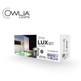 5 Spots LED LUX Blanc Chaud - Transformateur 30W - OWLIA - 50 000 heures de Durée de Vie Moyenne - Spots Terrasse