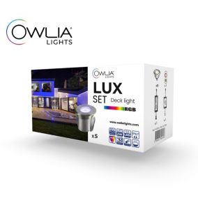 5 Spots LED LUX RGB - Transformateur 30W - 50 000 Heures de Durée de Vie Moyenne - PLUG and PLAY - Garantie 3 ans