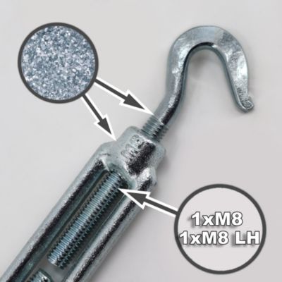 5 tendeurs de câble pour clôture de protection , clôture forestière, tendeur Aquagart