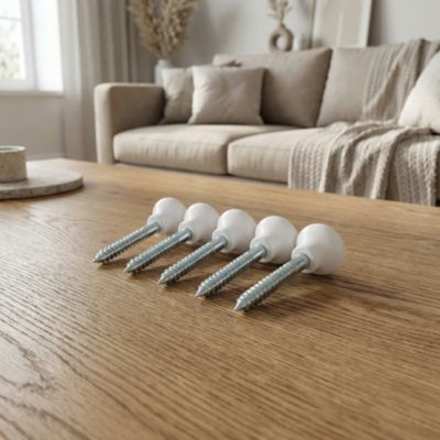 5 vis double filet pour bois acier zingué Diall Ø4 x l.40mm