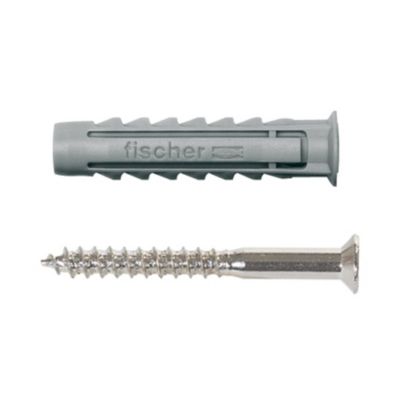 50 chevilles pour murs pleins Fischer Ø6x30mm