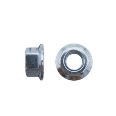 50 Ecrous Hexagonaux à Embase Crantée M16 mm - DIN 6923 - 8 - Zingué blanc - D-Work