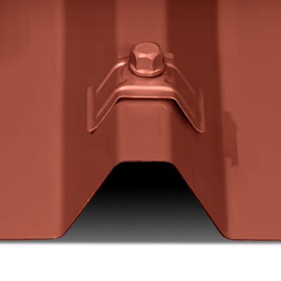 50 Kits de Fixation Sommet d'Onde pour Tôle Axel Rouge Tuile RAL 8012 6.3 x 75 mm support acier