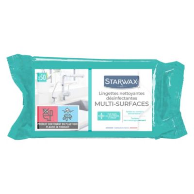 50 lingettes nettoyantes désinfectantes