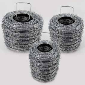 50 m fil de fer barbelé galvanisé, 1,6 / 1,7 mm pour clôture de protection Aquagart