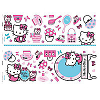50 Stickers scintillants Hello Kitty