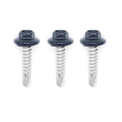 50 vis de fixation en plage pour support acier 5.5x25 Bleu Ardoise RAL 5008