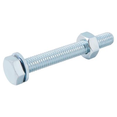 500 boulons tête héxagonale avec écrous et rondelles - assortiment