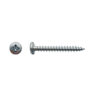 500 Vis Bois Tête Cylindrique Pozidriv 3.5 x 30 mm - Zingué blanc - D-Work