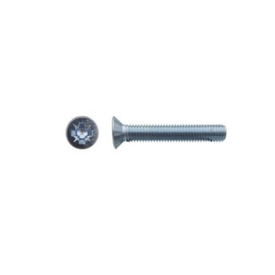 500 Vis Métaux Tête Fraisée Pozidriv 3 x 16 mm - DIN 965 - Zingué blanc - D-Work