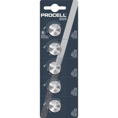 PROCELL Pile bouton CR 2025 3.0 V 5 pc 165 lithium - vue 2