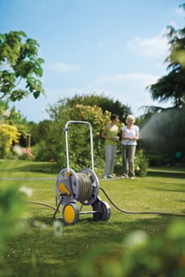 Chariot pour tuyau d'arrosage plastique vide Hozelock capacité 90 m