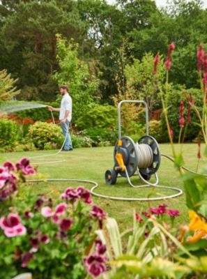 Dévidoir sur roues chariot équipé Hozelock 40m