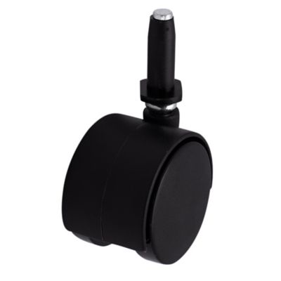 Roulette jumelée pivotante sans frein ø50 mm, tige, charge max 40kg