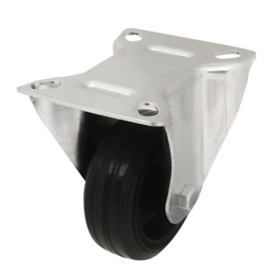 Roulette fixe noire ø8 cm, charge max 70 kg