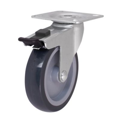 Roulette pivotante grise ø10 cm, charge max 70 kg