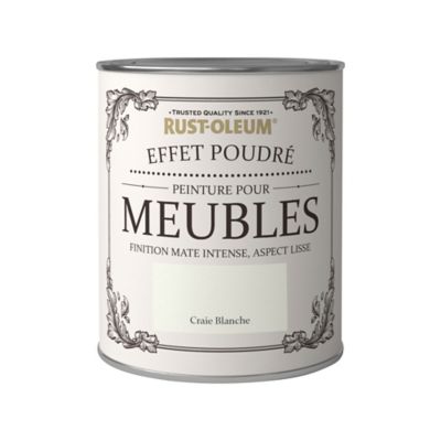 Peinture pour meubles Rust-Oleum craie blanche effet poudré mat intense 125ml