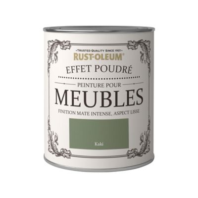 Peinture pour meubles Rust-Oleum kaki effet poudré mat intense 125ml