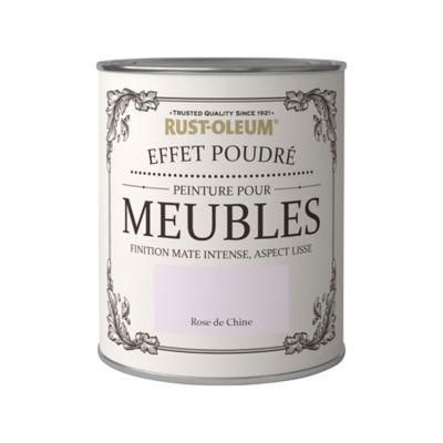 Peinture pour meubles Rust-Oleum rose de Chine effet poudré mat intense 125ml