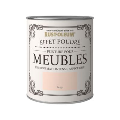 Peinture pour meubles Rust-Oleum beige effet poudré mat intense 125ml